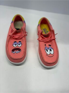 HEYDUDE x SpongeBob Patrick Star Wally Funk Shoes Men's Size 7 Pink Slip On
